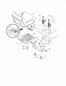 Page E Diagram and Parts List for 917253692  Craftsman Lawn Tractor