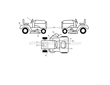 Page F Diagram and Parts List for 917253692  Craftsman Lawn Tractor