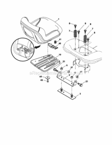 Page F Diagram and Parts List for 917253701  Craftsman Lawn Tractor