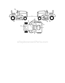 Page H Diagram and Parts List for 917253701  Craftsman Lawn Tractor