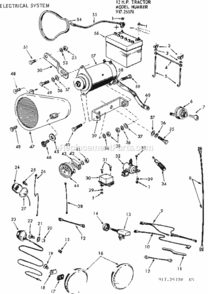 Page E Diagram and Parts List for 91725370  Craftsman Lawn Tractor