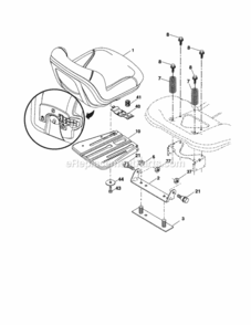 Page F Diagram and Parts List for 917253710  Craftsman Lawn Tractor