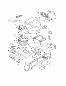 Page G Diagram and Parts List for 917253712  Craftsman Lawn Tractor