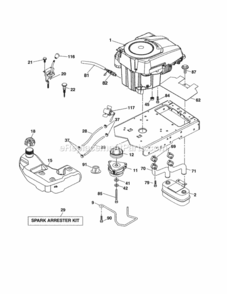 Page I Diagram and Parts List for 917253712  Craftsman Lawn Tractor