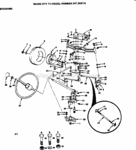 Page D Diagram and Parts List for 917253714  Craftsman Lawn Tractor