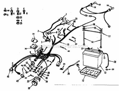 Page A Diagram and Parts List for 917253715  Craftsman Lawn Tractor