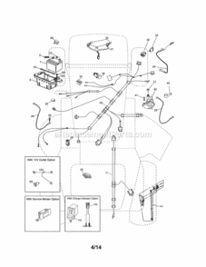 Page F Diagram and Parts List for 917253715  Craftsman Lawn Tractor