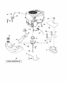 Page I Diagram and Parts List for 917253715  Craftsman Lawn Tractor