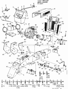 Page A Diagram and Parts List for 91725371  Craftsman Lawn Tractor
