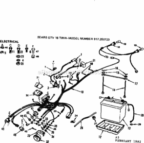 Page A Diagram and Parts List for 917253723  Craftsman Lawn Tractor