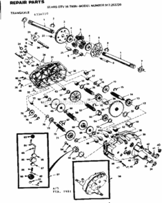 Page F Diagram and Parts List for 917253723  Craftsman Lawn Tractor