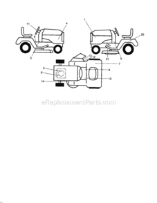 Page I Diagram and Parts List for 917253790  Craftsman Lawn Tractor