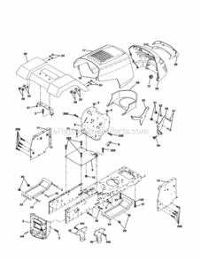 Page B Diagram and Parts List for 917253850  Craftsman Lawn Tractor