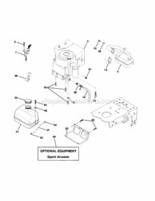 Page F Diagram and Parts List for 917253850  Craftsman Lawn Tractor