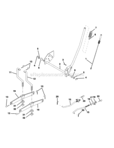 Page G Diagram and Parts List for 917253850  Craftsman Lawn Tractor