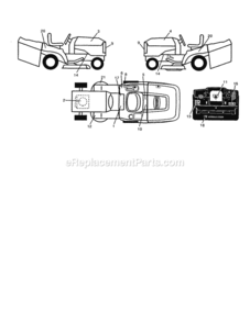Page F Diagram and Parts List for 917253920  Craftsman Lawn Tractor