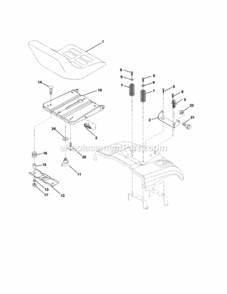 Page E Diagram and Parts List for 917253930  Craftsman Lawn Tractor