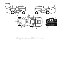 Page F Diagram and Parts List for 917253930  Craftsman Lawn Tractor