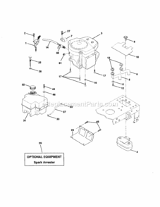 Page H Diagram and Parts List for 917253930  Craftsman Lawn Tractor