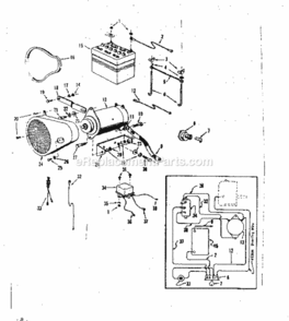 Part Location Diagram of 6535H Craftsman Bat Wire