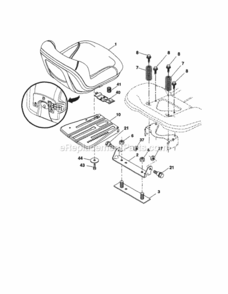 Page E Diagram and Parts List for 917254030  Craftsman Lawn Tractor