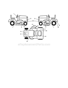 Page F Diagram and Parts List for 917254030  Craftsman Lawn Tractor