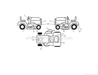 Page F Diagram and Parts List for 917254032  Craftsman Lawn Tractor