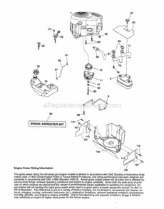 Page H Diagram and Parts List for 917254060  Craftsman Lawn Tractor