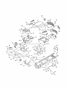 Page B Diagram and Parts List for 917254061  Craftsman Lawn Tractor