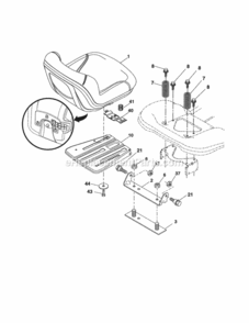 Page E Diagram and Parts List for 917254061  Craftsman Lawn Tractor