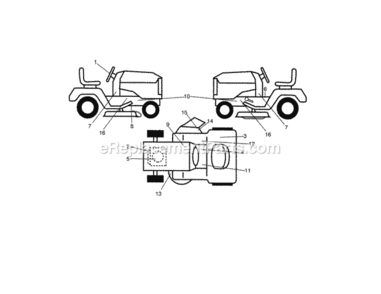 Page F Diagram and Parts List for 917254061  Craftsman Lawn Tractor
