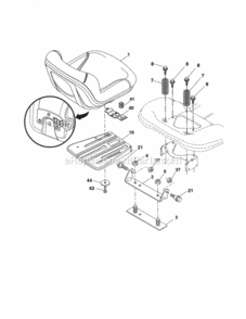 Page H Diagram and Parts List for 917254064  Craftsman Lawn Tractor