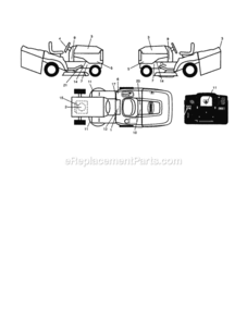 Page F Diagram and Parts List for 917254090  Craftsman Lawn Tractor
