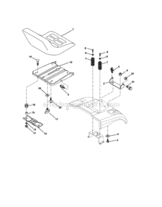 Page F Diagram and Parts List for 917254110  Craftsman Lawn Tractor