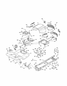 Page B Diagram and Parts List for 917254131  Craftsman Lawn Tractor