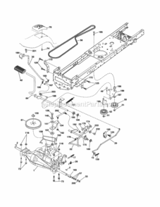 Page C Diagram and Parts List for 917254131  Craftsman Lawn Tractor