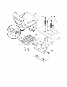 Page H Diagram and Parts List for 917254131  Craftsman Lawn Tractor