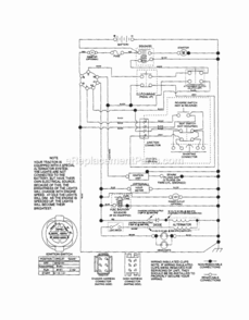 Page K Diagram and Parts List for 917254141  Craftsman Lawn Tractor