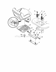 Page F Diagram and Parts List for 917254141  Craftsman Lawn Tractor