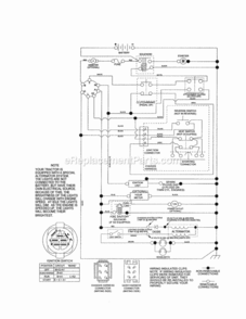 Page K Diagram and Parts List for 917254142  Craftsman Lawn Tractor
