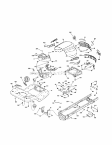 Page B Diagram and Parts List for 917254142  Craftsman Lawn Tractor