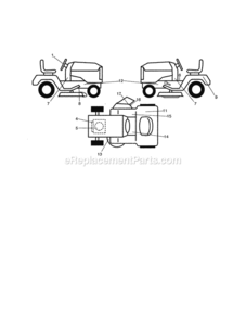 Page F Diagram and Parts List for 917254142  Craftsman Lawn Tractor