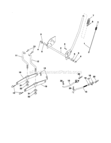 Page J Diagram and Parts List for 917254181  Craftsman Lawn Tractor