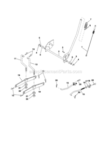 Page J Diagram and Parts List for 917254210  Craftsman Lawn Tractor