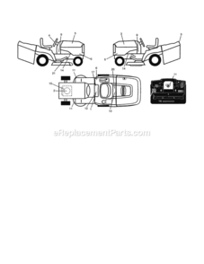 Page F Diagram and Parts List for 917254212  Craftsman Lawn Tractor