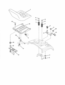 Page H Diagram and Parts List for 917254212  Craftsman Lawn Tractor