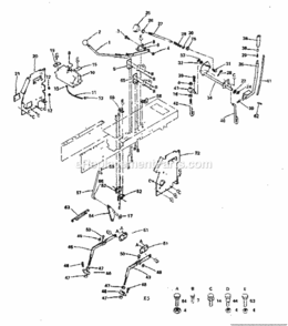 Page E Diagram and Parts List for 917254240  Craftsman Lawn Tractor