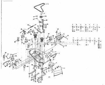 Page F Diagram and Parts List for 917254240  Craftsman Lawn Tractor
