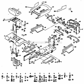 Page B Diagram and Parts List for 917254245  Craftsman Lawn Tractor