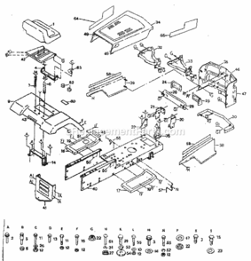 Page B Diagram and Parts List for 917254273  Craftsman Lawn Tractor